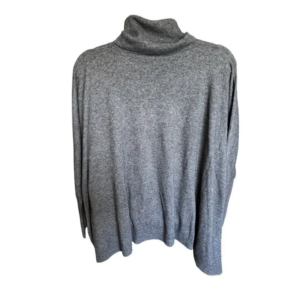 Reiss NWT Bijou Roll Neck Sweater Jumper Wool Loose Fit Charcoal Gray Size Large